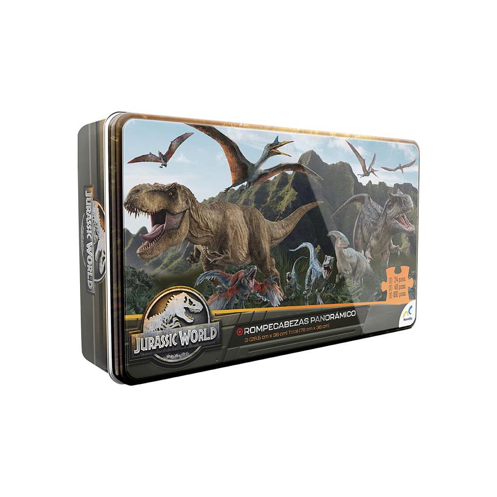 PUZZLE PANORAMICO 3 EN 1 DE 24/48/100 PZS. JURASSIC WORLD +6a. (COD.JCA3437) 1