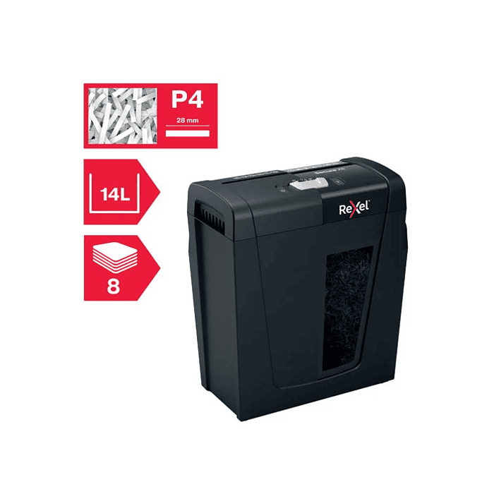 TRITURADORA DE PAPEL REXEL SECURE X8 TIRA P4 2020123EU 14LT