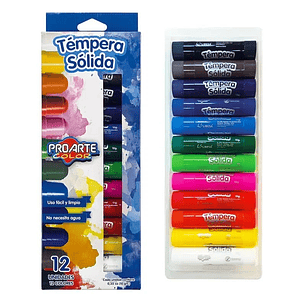 TEMPERA SOLIDA PROARTE 12 COLORES ( CM )