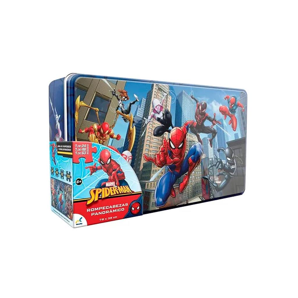 PUZZLE PANORAMICO 3 EN 1  DE 24/48/63 PZS. SPIDERMAN MARVEL +6a. (COD.JCA4242) 1