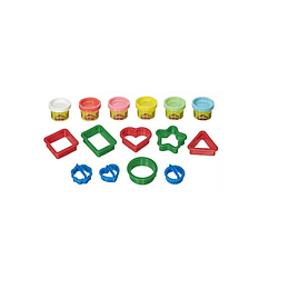 MASA PLAY-DOH FORMAS PACK 6 UNID. 3+ (E8530)