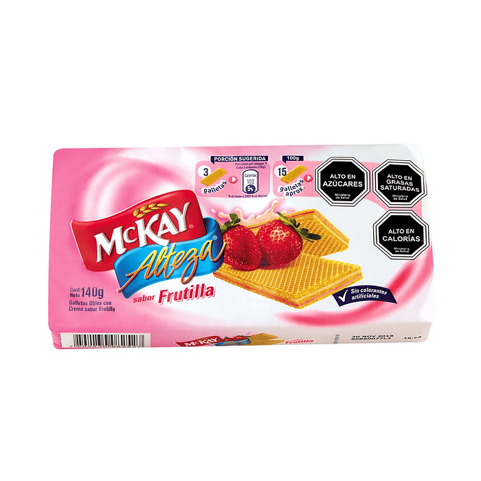 GALLETA OBLEA MACKAY ALTEZA FRUTILLA 140GRS.