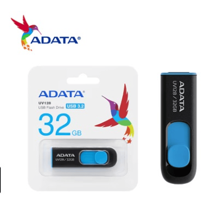 PENDRIVE ADATA AUV128 32GB NEGRO/AZUL 3.2