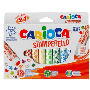 MARCADORES CARIOCA STAMPERELLO 12 COLORES