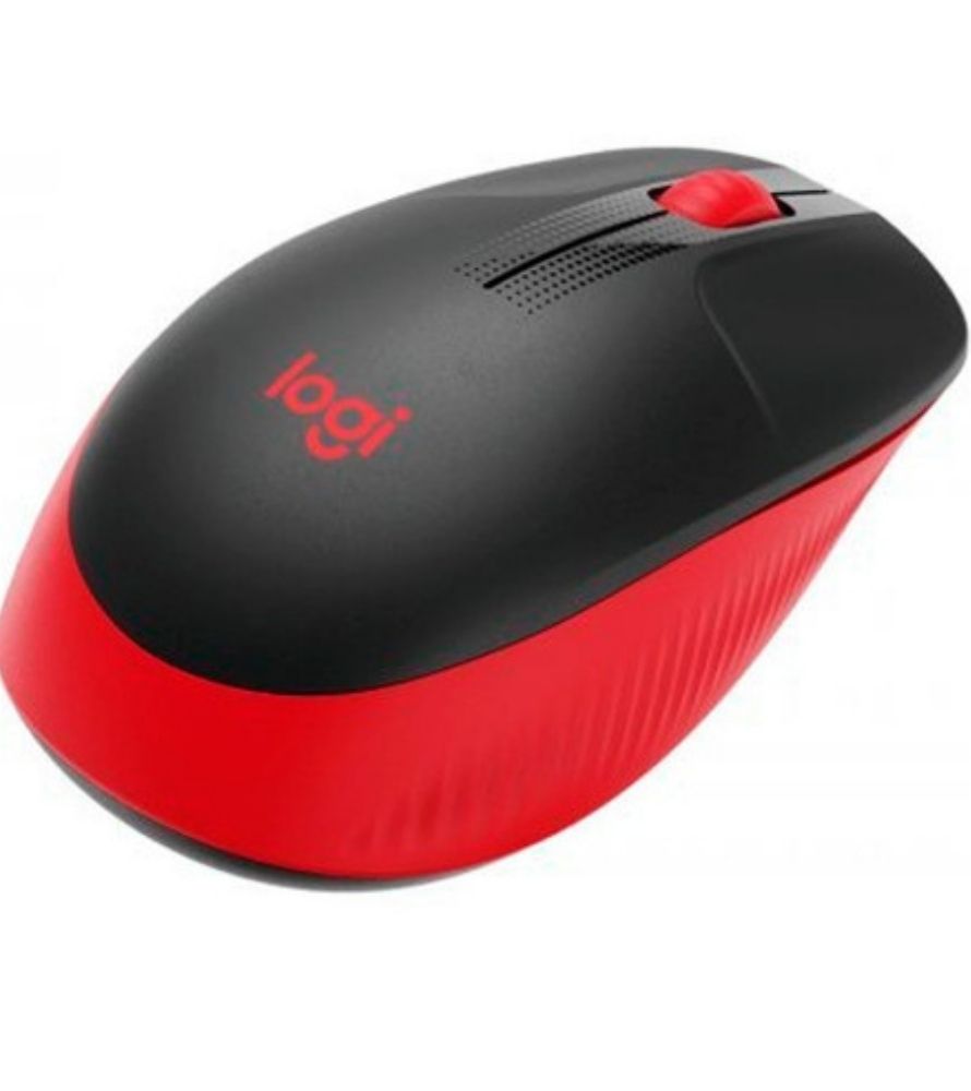 MOUSE LOGITECH INALAMBRICO M190 ROJO NEGRO 1