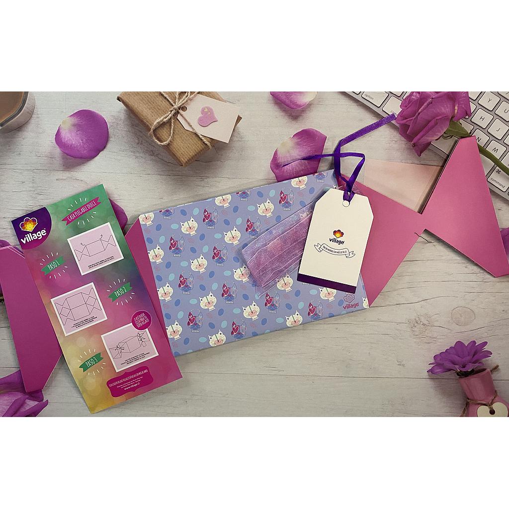 CAJA DE REGALO PLEGABLE DULCE FOLIA VILLAGE 1