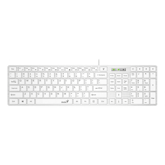 TECLADO GENIUS ALAMBRICO SLIMSTAR 126 BLANCO