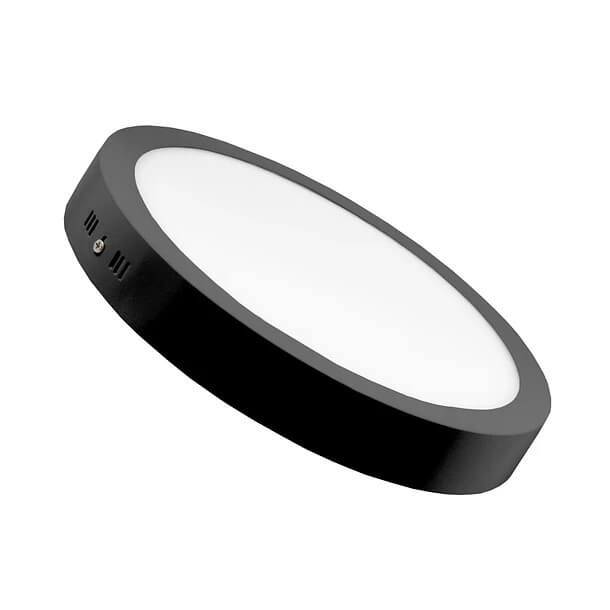 PANEL LED SOBREPUESTO REDONDO NEGRO VELL.MAX AVC A-DL-2324R 24W 6500K L/FRIA 1