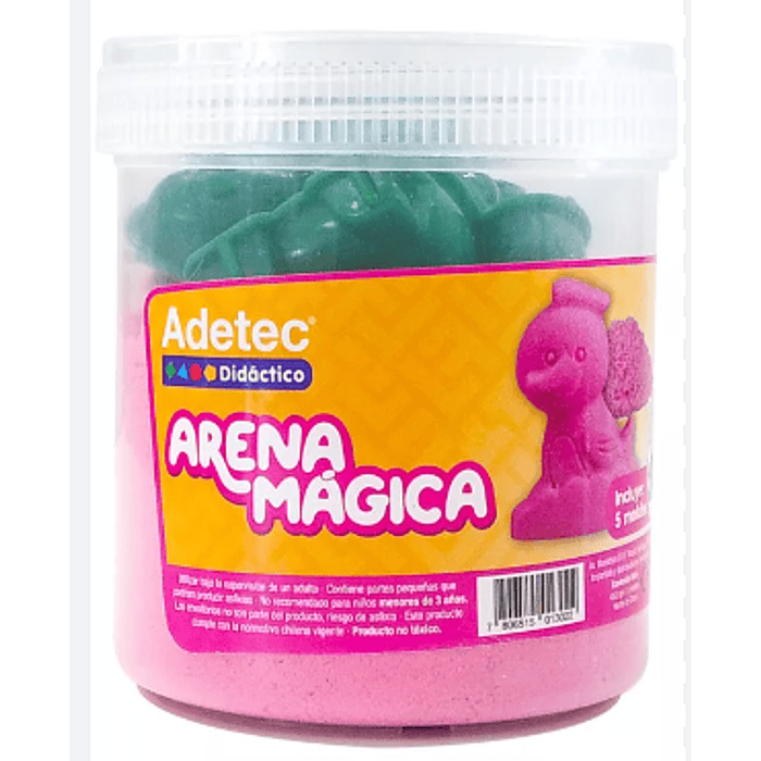 ARENA MAGICA ADETEC COLOR ROSADO 450 GRS C/MOLDE