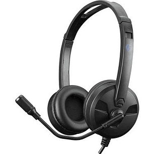 AUDIFONO CON MIC HP ON EAR DHE-8009 NEGRO JACK 3.5