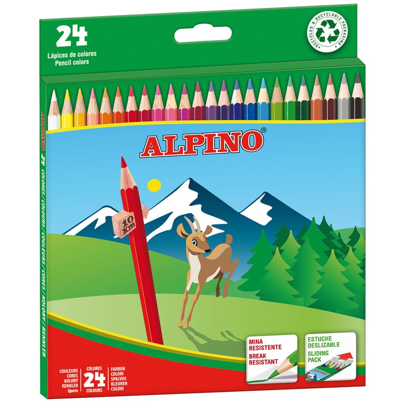 LAPICES DE COLORES ALPINO 24 COLORES  1
