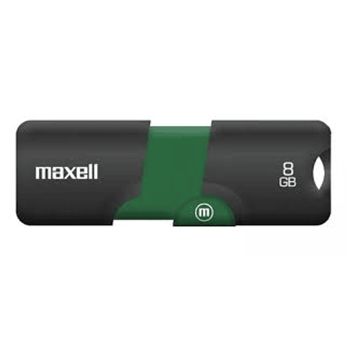 PENDRIVE MAXELL FIX RETRACTIL 8 GIGAS VERDE