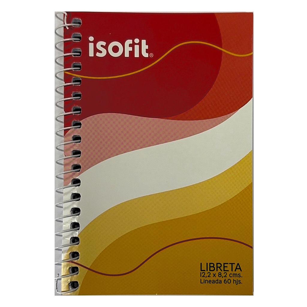 LIBRETA ESPIRAL N°2 LINEADA ISOFIT 60HJS. 12,2 X 8,2CMS.(37507-1) 1
