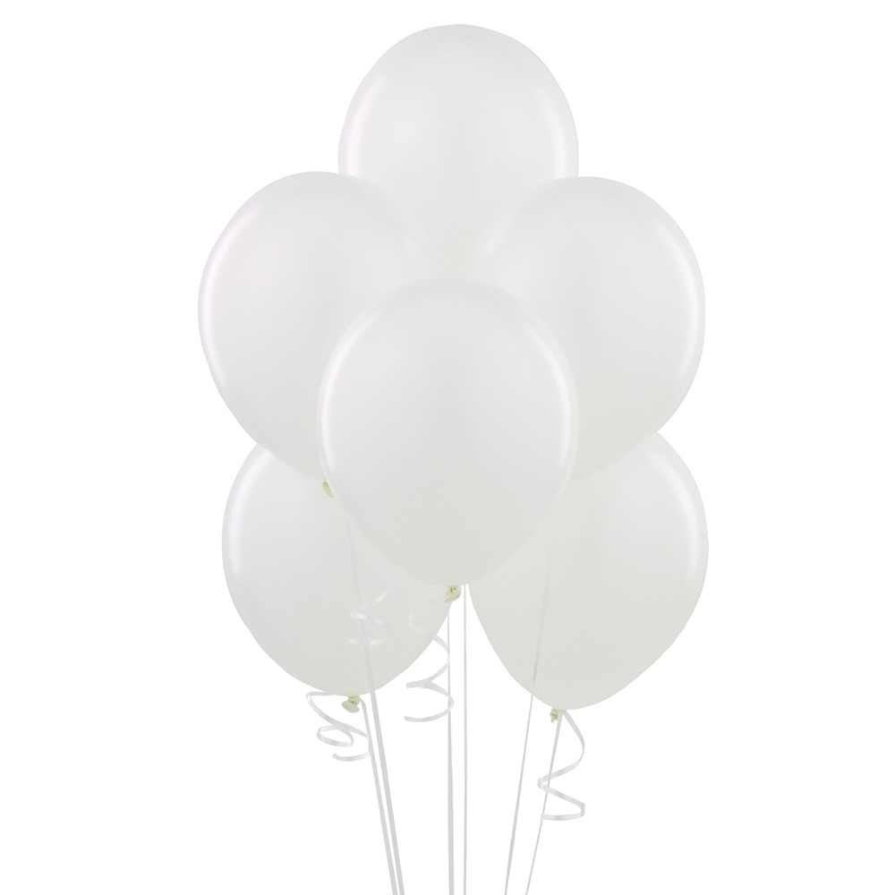 GLOBO GLAM LISO N° 12 BLANCO 25 Unid.  1