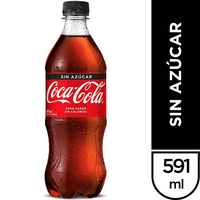 BEBIDA COCA COLA SIN AZUCAR 591ML