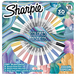 MARCADORES SHARPIE COLORES MISTICOS 30 UN