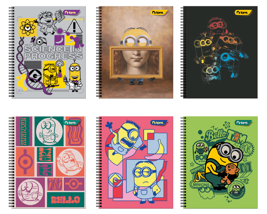 CUADERNO TORRE UNIV. 7mm 100 Hjs MINIONS ( DESC. ) 1