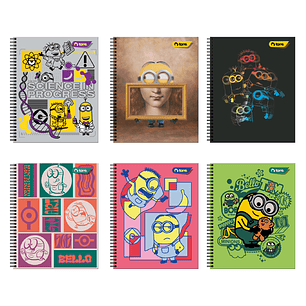 CUADERNO TORRE UNIV. 7mm 100 Hjs MINIONS ( DESC. )