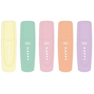 MINI DESTACADORES TILIBRA PASTEL HAPPY UNID.