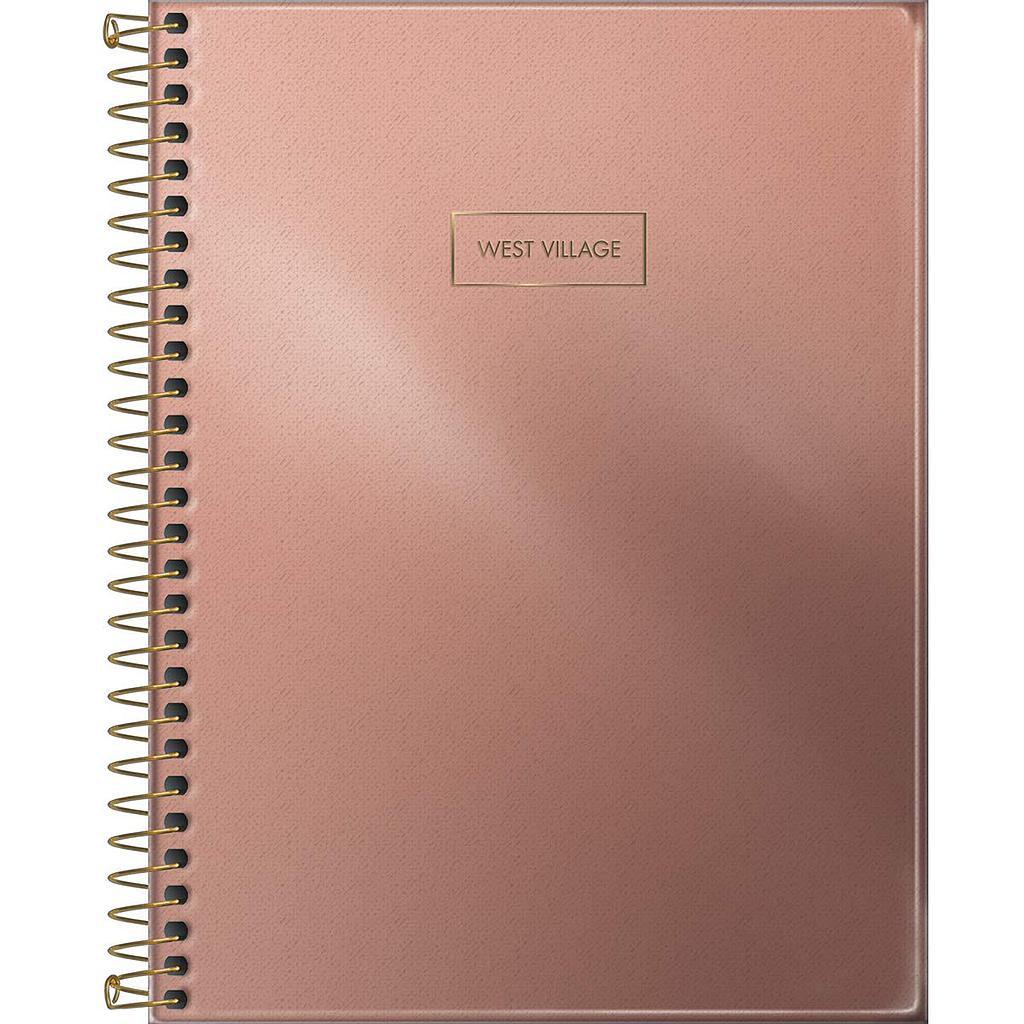 CUADERNO TILIBRA 1/2 OFICIO 7mm 160 Hjs 4 MATERIAS WEST VILLAGE METALIC 1