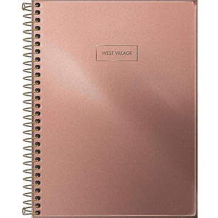 CUADERNO TILIBRA 1/2 OFICIO 7mm 160 Hjs 4 MATERIAS WEST VILLAGE METALIC