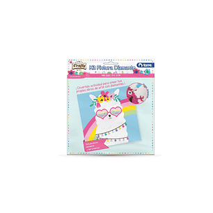 KIT PINTURA DIAMANTE TORRE LLAMA 18X18 CM. (DIAMANTES + HERRAMIENTAS)