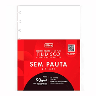 REPUESTO TILIBRA TILIDISCO HOJA BLANCA 200MM X 275MM 50 HJS.