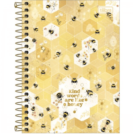 CUADERNO TILIBRA 1/2 OFICIO 7mm 160 Hjs 4 MATERIAS HONEY BEE   1