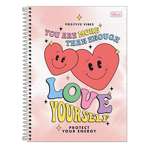 CUADERNO TILIBRA CARTA 7mm 160 Hjs 4 MATERIAS GOOD VIBES 