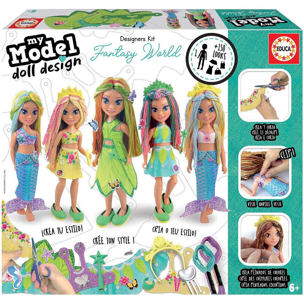 JUEGO MY MODEL DOLL DESIGN FANTASY WORLD +30 ACCESORIOS +6 1
