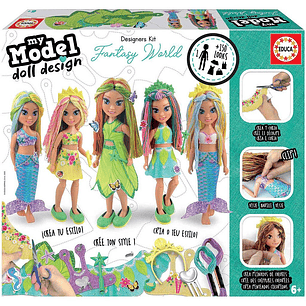 JUEGO MY MODEL DOLL DESIGN FANTASY WORLD +30 ACCESORIOS +6