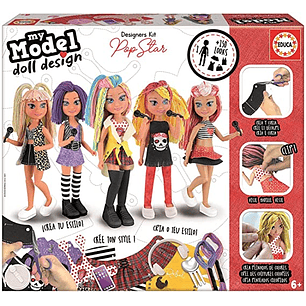 JUEGO MY MODEL DOLL DESIGN POP STAR +30 ACCESORIOS +6