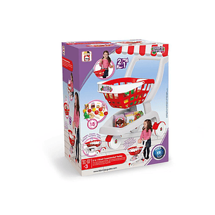 JUEGO CARRITO DE SUPERMERCADO 2 EN 1 18 PZS +3