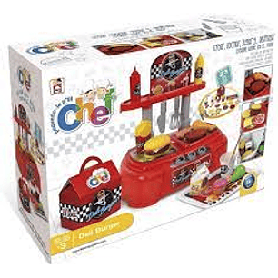 JUEGO PEQUEÑO CHEF DELI BURGER 23 PZS +3