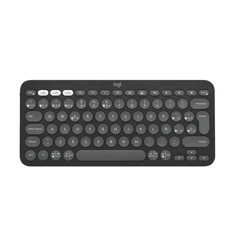 TECLADO BLUETOOTH LOGITECH PEBBLE KEYS 2 K380S GRAFITO 1