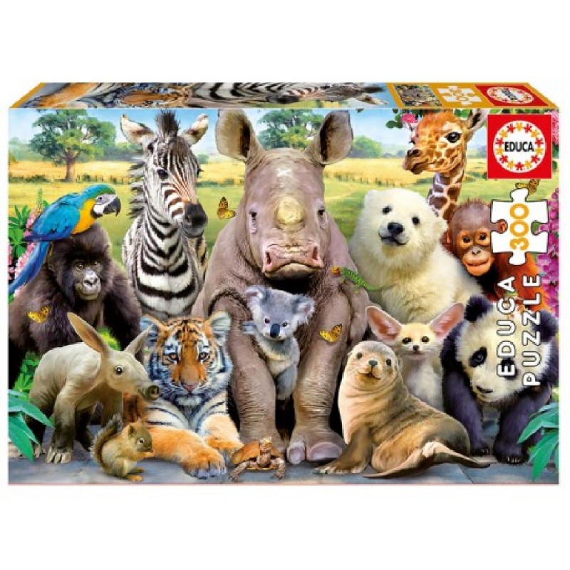 PUZZLE 300 PIEZAS ANIMALES FOTO DE CLASE +6 1