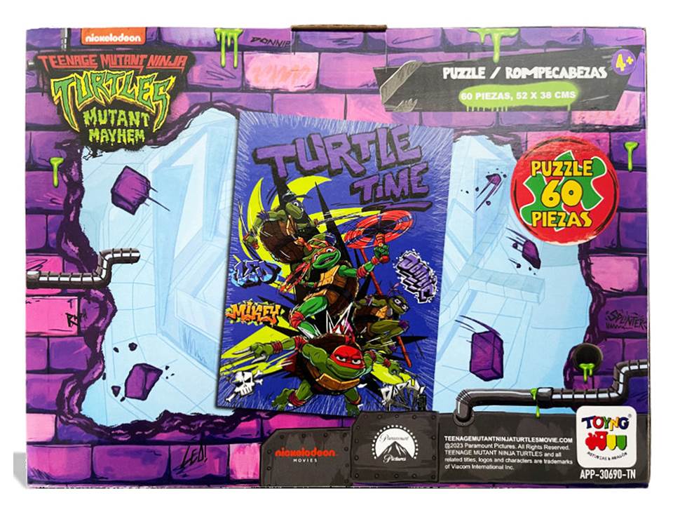 PUZZLE 60 PZS 52 X 38 CMS TURTLES TOYNG 4+ APP-30690 1