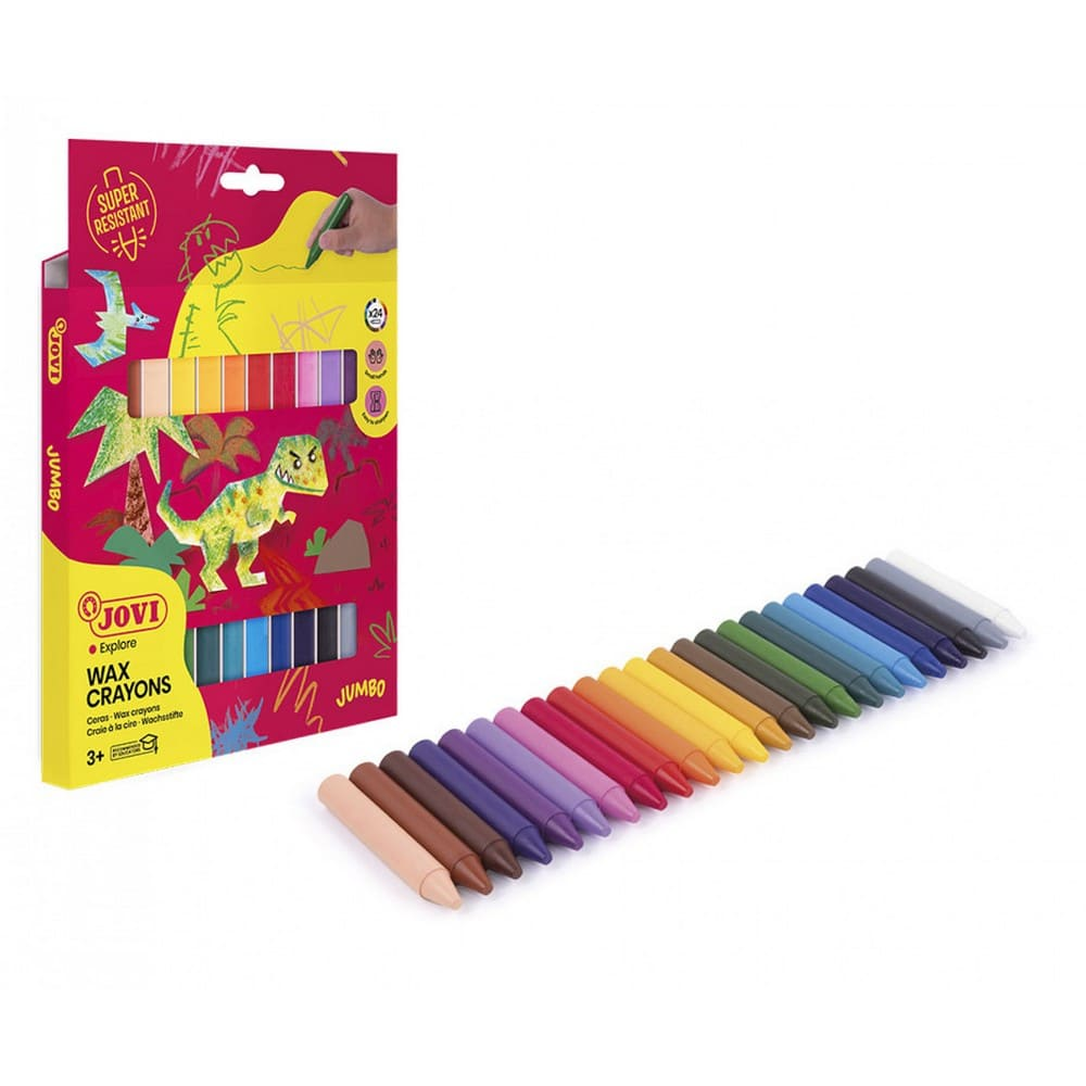 CRAYONES DE CERA JUMBO JOVI 24 COLORES 1