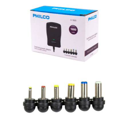 CARGADOR UNIVERSAL PHILCO REGULABLE  1800mAh 0-1800 1