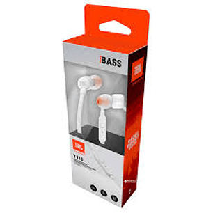 AUDIFONOS JBL TUNE 110 C/MICROFONO BLANCO