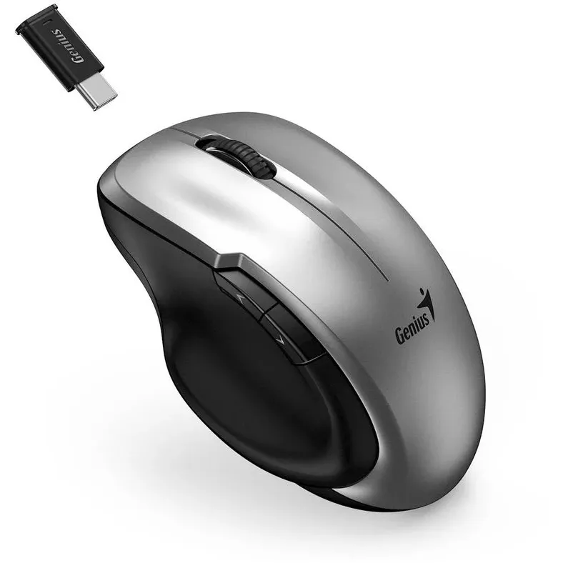 MOUSE INALAMBRICO GENIUS  ERGO 8200S ERGONOMICO GRIS USB TIPO C 1