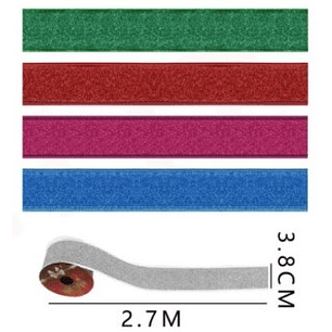 CINTA DECORACION NAVIDEÑA 3.8 CMS X 2.7 MTS. 1 UN.