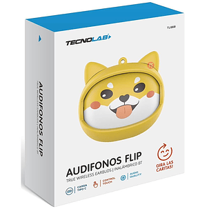 AUDIFONOS INALAMBRICOS TECNOLAB FLIP TWS PERRO TL660