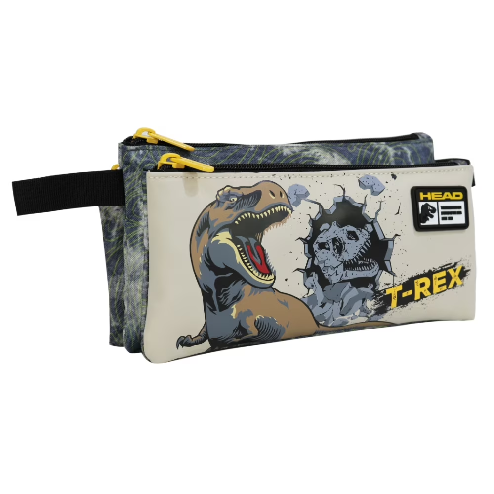 ESTUCHE HEAD CELERIO BOY DINO JURASSIC GRIS 1