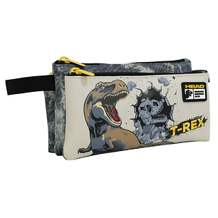 ESTUCHE HEAD CELERIO BOY DINO JURASSIC GRIS