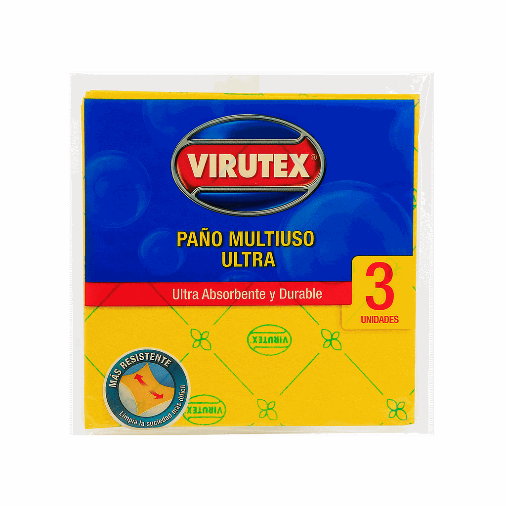 PAÑO MULTIUSO VIRUTEX ULTRA X  3 UNIDADES CLASICA 1