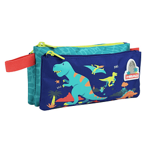ESTUCHE HEAD CELERIO BOY MIX DINOS AZUL