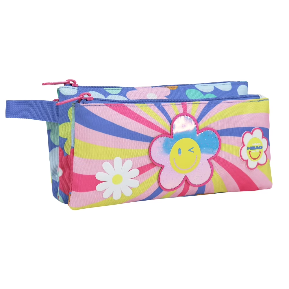 ESTUCHE HEAD CELERIO GIRL SMILE FLOWERS MORADO 1