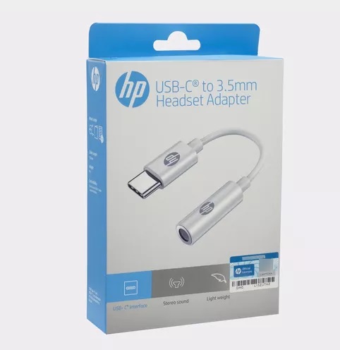 ADAPTADOR HP TIPO C A AUX 3.5MM BLANCO DHC-TC130 1