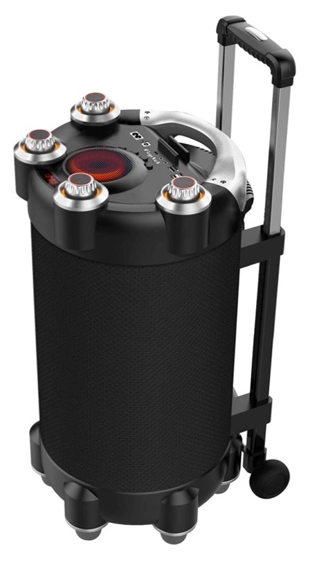 PARLANTE BAZOOKA FUJITEL BT PORTABLE C/RUEDAS 30W/6,5''/USB/FM/MIC  1